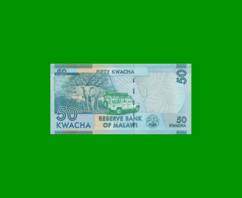 BILLETE DE MALAWI 50 KWACHA, PICK 58a, AÑO 2012 ESTADO SIN CIRCULAR.- - Imagen 2