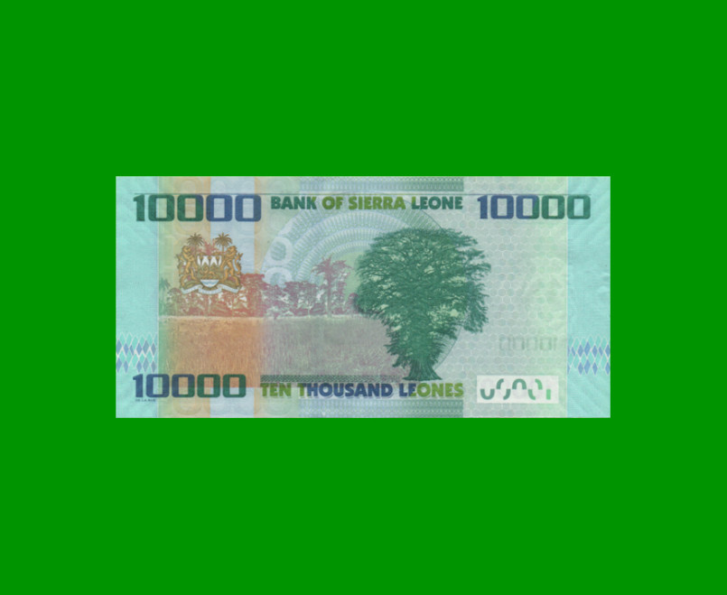 BILLETE DE SIERRA LEONA 10.000 LEONES, PICK 33b, AÑO 2013 ESTADO SIN CIRCULAR.- - Imagen 2