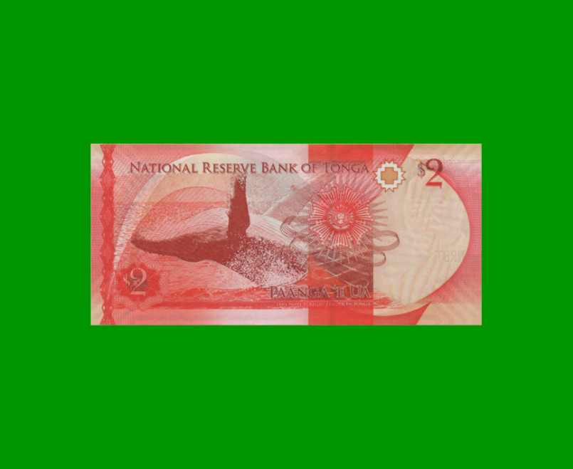 BILLETE DE TONGA 2 PA`ANGA, PICK 44, AÑO (2015) ESTADO SIN CIRCULAR.- - Imagen 2