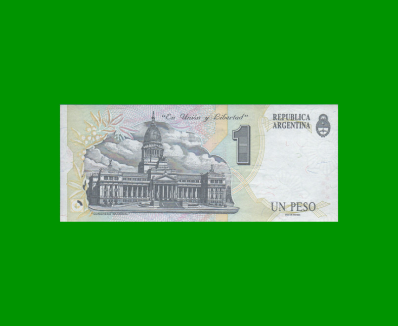 PESOS CONVERTIBLES 1er DISEÑO $1,00, BOT 3006, AÑO 1993, ESTADO EXCELENTE.- - Imagen 2