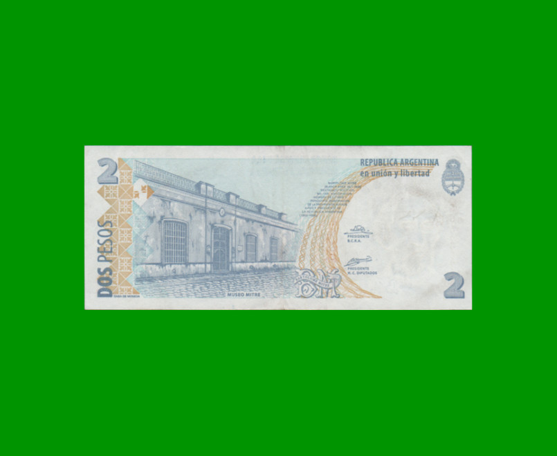 PESOS CONVERTIBLES 2do DISEÑO $2,00, BOT 3215, AÑO 2003, ESTADO MUY BUENO+.- - Imagen 2