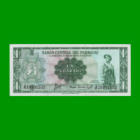 BILLETE DE PARAGUAY 1 GUARANI, PICK 193a, ESTADO SIN CIRCULAR.-