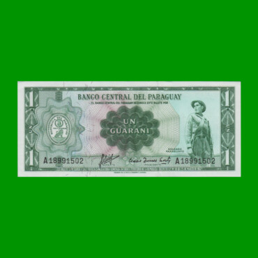 BILLETE DE PARAGUAY 1 GUARANI, PICK 193a, ESTADO SIN CIRCULAR.-