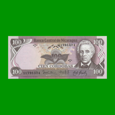 BILLETE DE NICARAGUA 100 CORDOBAS, PICK 141, ESTADO SIN CIRCULAR.-