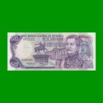 BILLETE DE EL SALVADOR 50 COLONES, PICK 131b, AÑO 1980 ESTADO EXCELENTE+.-
