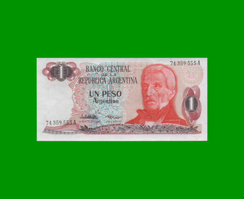 PESOS ARGENTINOS $1,00, BOT 2604, AÑO 1984, ESTADO EXCELENTE+ .-