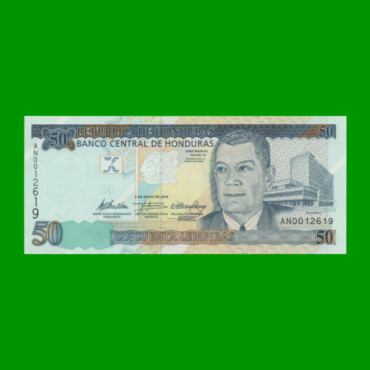 BILLETE DE HONDURAS 50 LEMPIRAS, PICK 94c, AÑO 2010 ESTADO SIN CIRCULAR.-