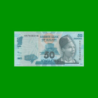BILLETE DE MALAWI 50 KWACHA, PICK 58a, AÑO 2012 ESTADO SIN CIRCULAR.-