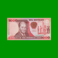 BILLETE DE MOZAMBIQUE 1.000 METICAIS, PICK 135, AÑO 1991 ESTADO SIN CIRCULAR.-
