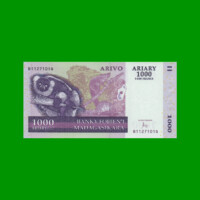 BILLETE DE MADAGASCAR 1.000 ARIARY, PICK 89c, AÑO 2004 ESTADO SIN CIRCULAR.-