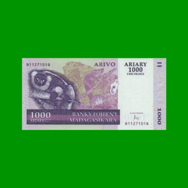 BILLETE DE MADAGASCAR 1.000 ARIARY, PICK 89c, AÑO 2004 ESTADO SIN CIRCULAR.-