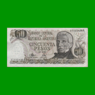 PESOS LEY 18.188 $50,00, BOT 2365, AÑO 1973, ESTADO MUY BUENO.-