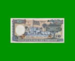 BILLETE DE URUGUAY $10,00 PICK 73Ba, AÑO 1995, SERIE A, ESTADO BUENO+.-