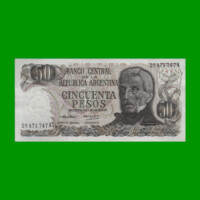 PESOS LEY 18.188 $50,00, BOT 2369, AÑO 1974, ESTADO EXCELENTE.-