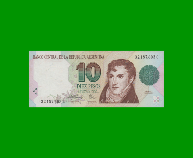 PESOS CONVERTIBLES 1er DISEÑO $10,00, BOT 3043, AÑO 1994, ESTADO EXCELENTE.-