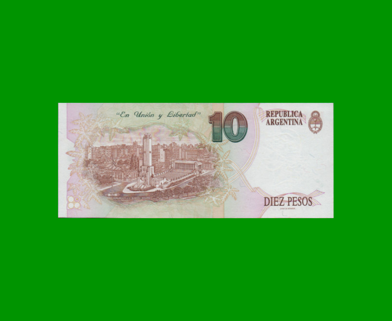 PESOS CONVERTIBLES 1er DISEÑO $10,00, BOT 3043, AÑO 1994, ESTADO EXCELENTE+.- - Imagen 2