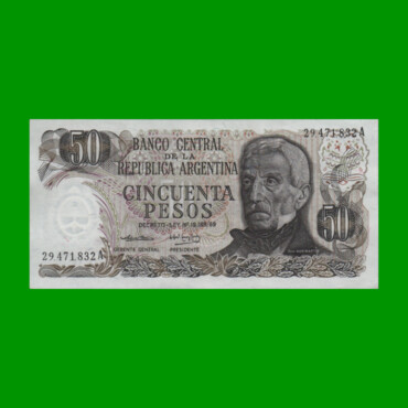 PESOS LEY 18.188 $50,00, BOT 2369, AÑO 1974, ESTADO EXCELENTE+ .-