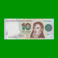 PESOS CONVERTIBLES 1er DISEÑO $10,00, BOT 3043, AÑO 1994, ESTADO EXCELENTE+.-