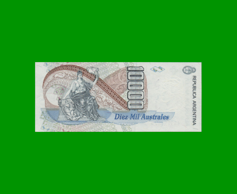 BILLETE DE AUSTRALES, 10.000 AUSTRALES, BOT 2880, AÑO 1990, ESTADO SIN CIRCULAR.- - Imagen 2