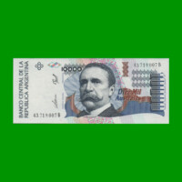 BILLETE DE AUSTRALES, 10.000 AUSTRALES, BOT 2880, AÑO 1990, ESTADO SIN CIRCULAR.-