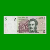 PESOS CONVERTIBLES 2do DISEÑO $5,00, BOT 3331, AÑO 2012, ESTADO SIN CIRCULAR.-