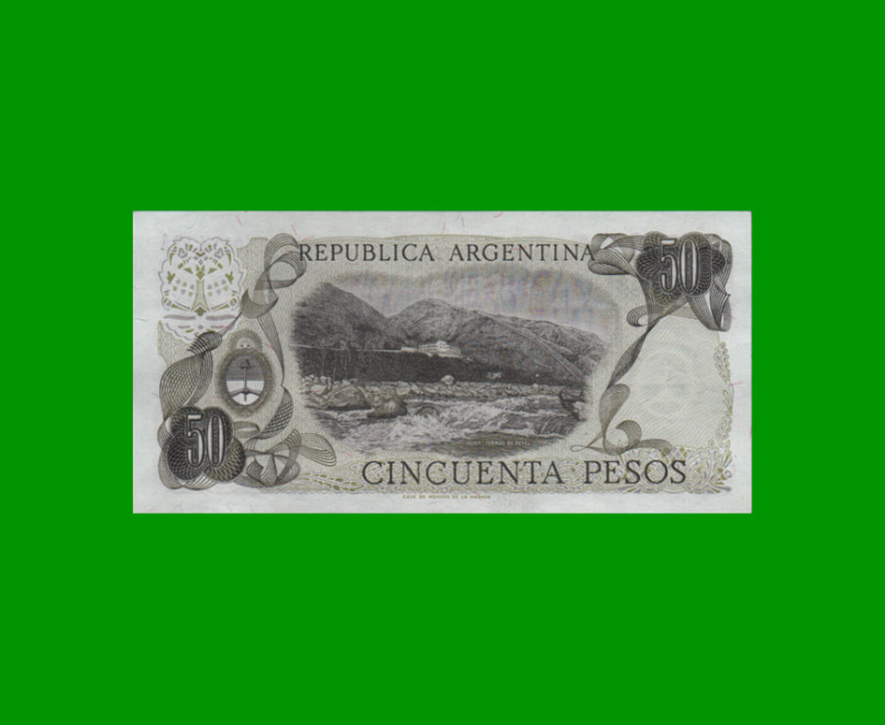 PESOS LEY 18.188 $50,00, BOT 2371, AÑO 1975, ESTADO EXCELENTE+ .- - Imagen 2