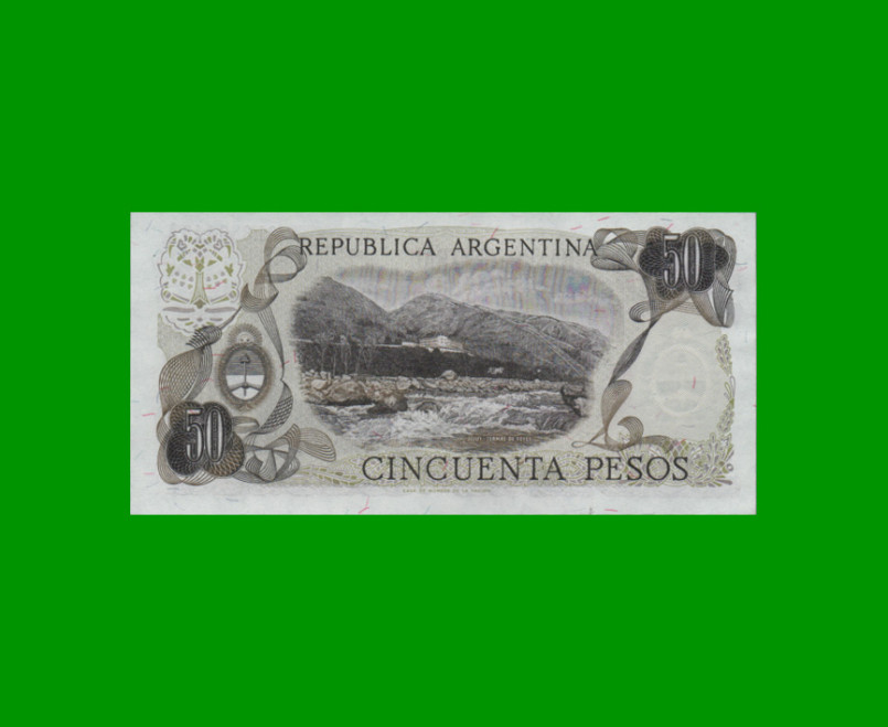 PESOS LEY 18.188 $50,00, BOT 2371, AÑO 1975, ESTADO SIN CIRCULAR.- - Imagen 2