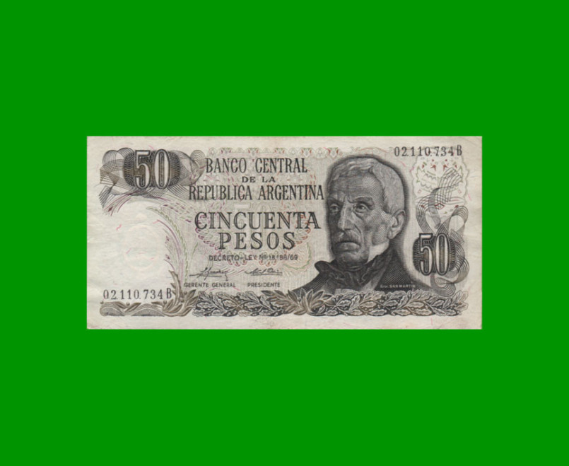 PESOS LEY 18.188 $50,00, BOT 2372, AÑO 1975, ESTADO MUY BUENO- .-