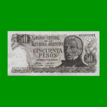 PESOS LEY 18.188 $50,00, BOT 2372, AÑO 1975, ESTADO EXCELENTE.-