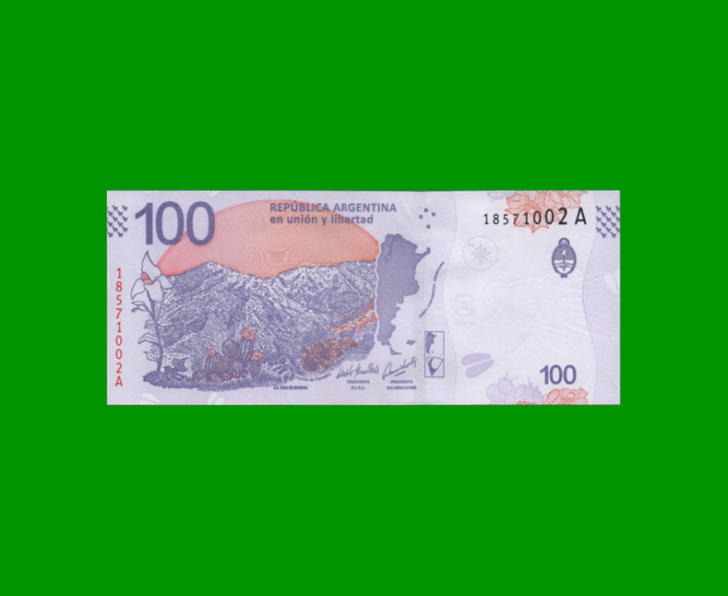 PESOS 3er DISEÑO $100,00, BOT 5401, AÑO 2018, ESTADO EXCELENTE.- - Imagen 2