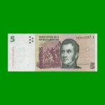 PESOS CONVERTIBLES 2do DISEÑO $5,00, BOT 3333, AÑO 2013, ESTADO EXCELENTE+.-