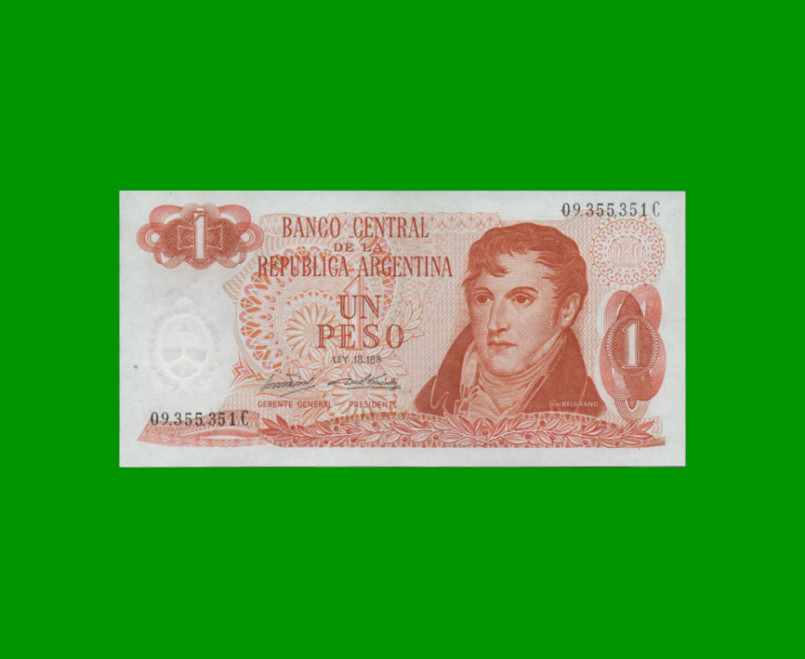 PESOS LEY 18.188 $1,00, BOT 2306, AÑO 1971, ESTADO EXCELENTE+ .-