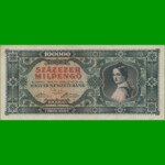 BILLETE DE HUNGRIA 100.000 MILPENGO, PICK 127, AÑO 1946 ESTADO EXCELENTE.-