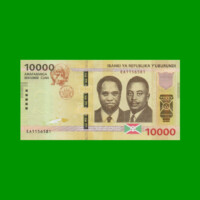 BILLETE DE BURUNDI 10.000 FRANCOS, PICK 54, AÑO 2015 ESTADO SIN CIRCULAR.-