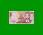 BILLETE DE MALAWI 100 KWACHA, PICK 59a, AÑO 2012 ESTADO SIN CIRCULAR.-