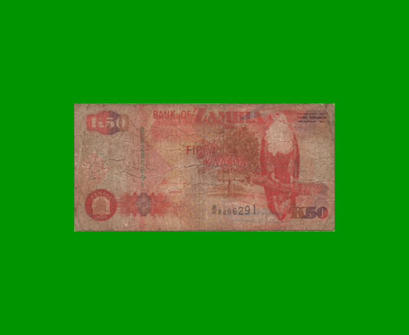 BILLETE DE ZAMBIA 50 KWACHA, PICK 37d, AÑO 2003, ESTADO BUENO.-