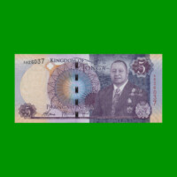 BILLETE DE TONGA 5 PA`ANGA, PICK 45, AÑO (2015) ESTADO SIN CIRCULAR.-