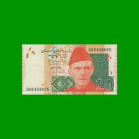 BILLETE DE PAKISTAN 20 RUPIAS, PICK 55i, ESTADO SIN CIRCULAR.-