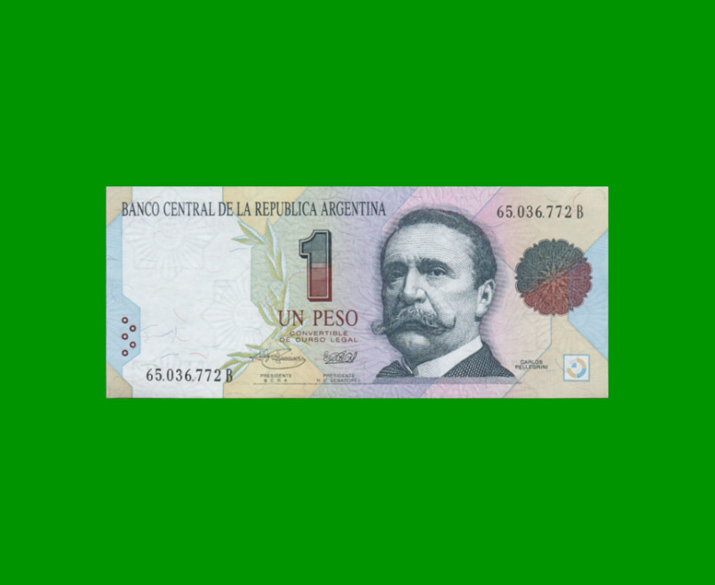 PESOS CONVERTIBLES 1er DISEÑO $1,00, BOT 3006, AÑO 1993, ESTADO SIN CIRCULAR.-