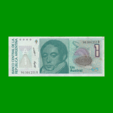 BILLETE DE AUSTRALES, 1 AUSTRAL, BOT 2807, AÑO 1988, ESTADO EXCELENTE.-