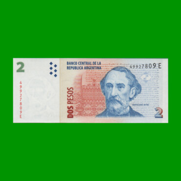 PESOS CONVERTIBLES 2do DISEÑO $2,00, BOT 3217, AÑO 2004, ESTADO EXCELENTE+.-