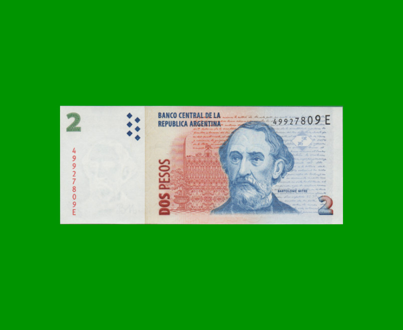 PESOS CONVERTIBLES 2do DISEÑO $2,00, BOT 3217, AÑO 2004, ESTADO EXCELENTE+.-