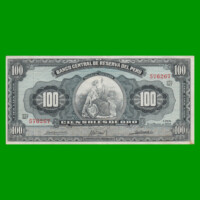 BILLETE DE PERU 100 SOLES, PICK 86, AÑO 1964, ESTADO EXCELENTE- .-