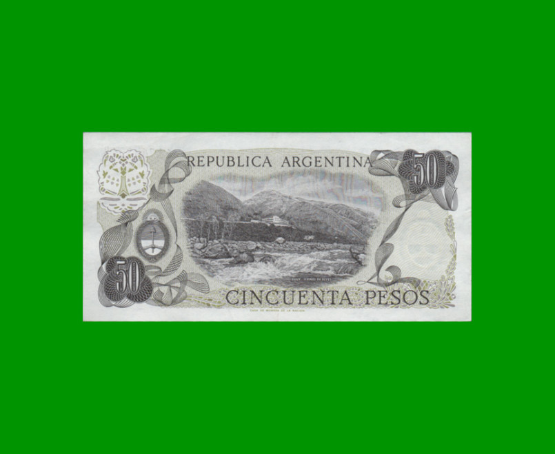 PESOS LEY 18.188 $50,00, BOT 2376, AÑO 1976, ESTADO EXCELENTE+ .- - Imagen 2