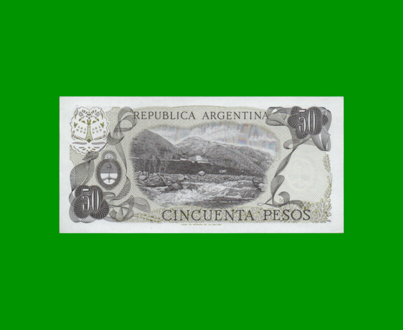 PESOS LEY 18.188 $50,00, BOT 2376, AÑO 1976, ESTADO SIN CIRCULAR.- - Imagen 2
