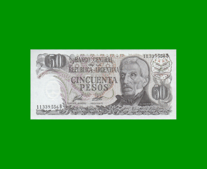 PESOS LEY 18.188 $50,00, BOT 2376, AÑO 1976, ESTADO SIN CIRCULAR.-