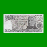 PESOS LEY 18.188 $50,00, BOT 2377, AÑO 1977, ESTADO EXCELENTE.-