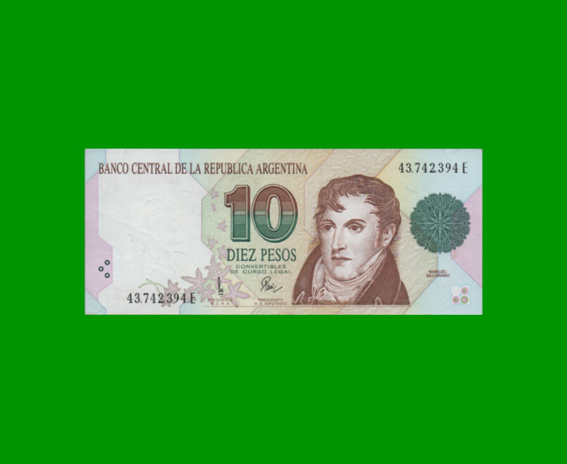 PESOS CONVERTIBLES 1er DISEÑO $10,00, BOT 3049, AÑO 1997, ESTADO EXCELENTE.-