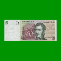 PESOS CONVERTIBLES 2do DISEÑO $5,00, BOT 3333a, AÑO 2013, ESTADO SIN CIRCULAR.-