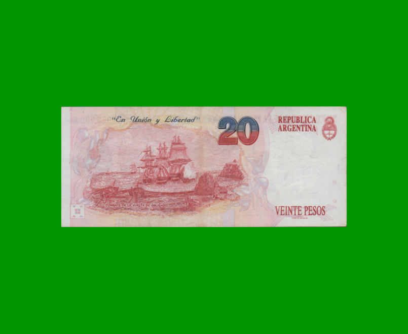 PESOS CONVERTIBLES 1er DISEÑO $20,00, BOT 3051, AÑO 1992, ESTADO EXCELENTE.- - Imagen 2